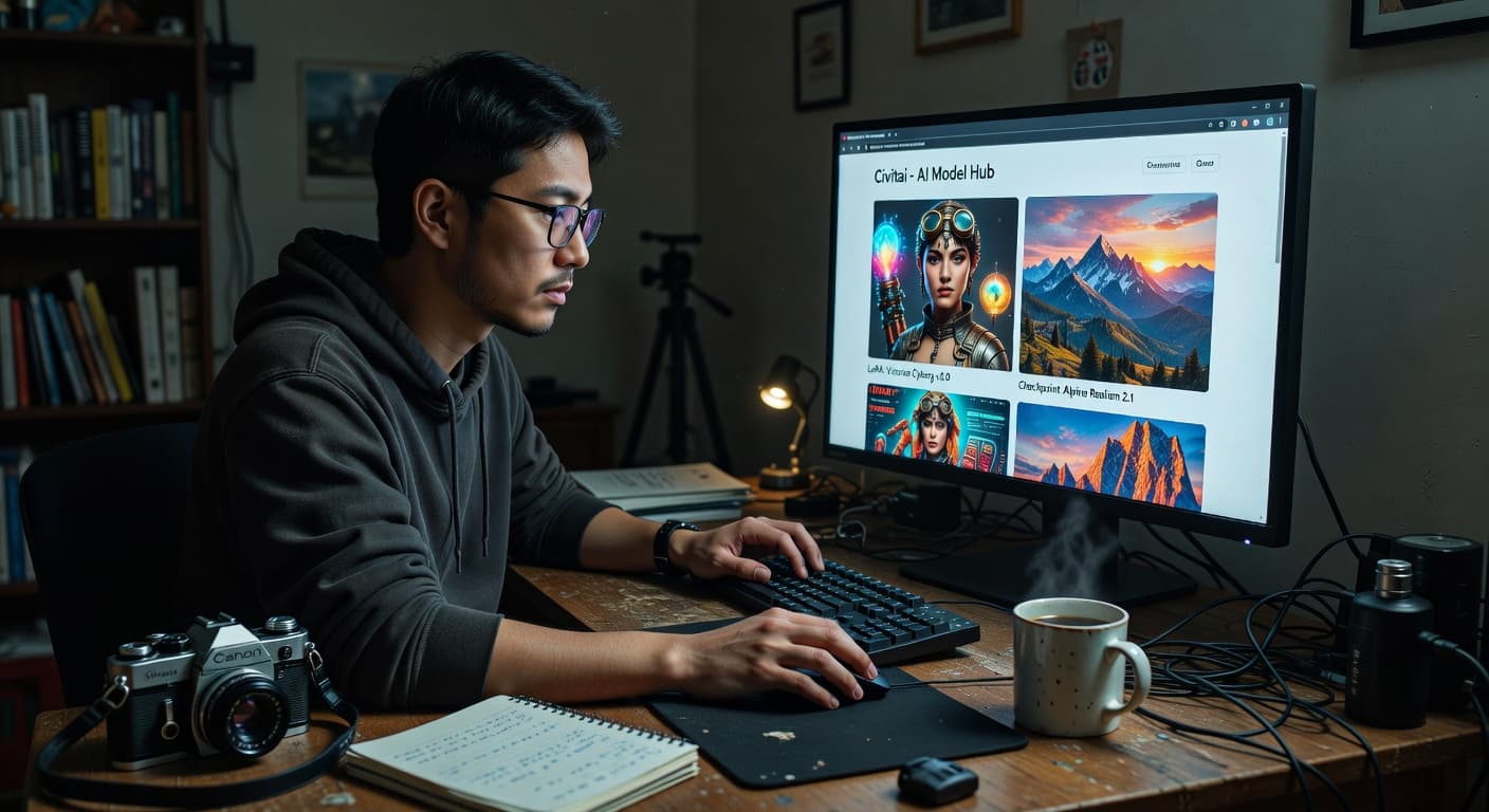 Avis Civitai (LoRA & Checkpoints) : le site indispensable pour forcer l'IA à adopter un style spécifique ?