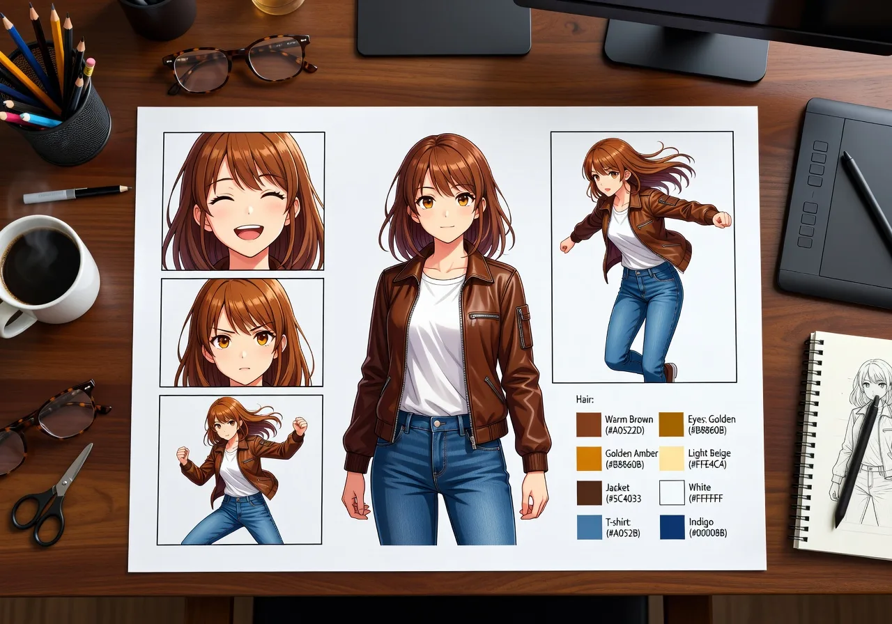 Image corps – Character sheet SeaArt 2D