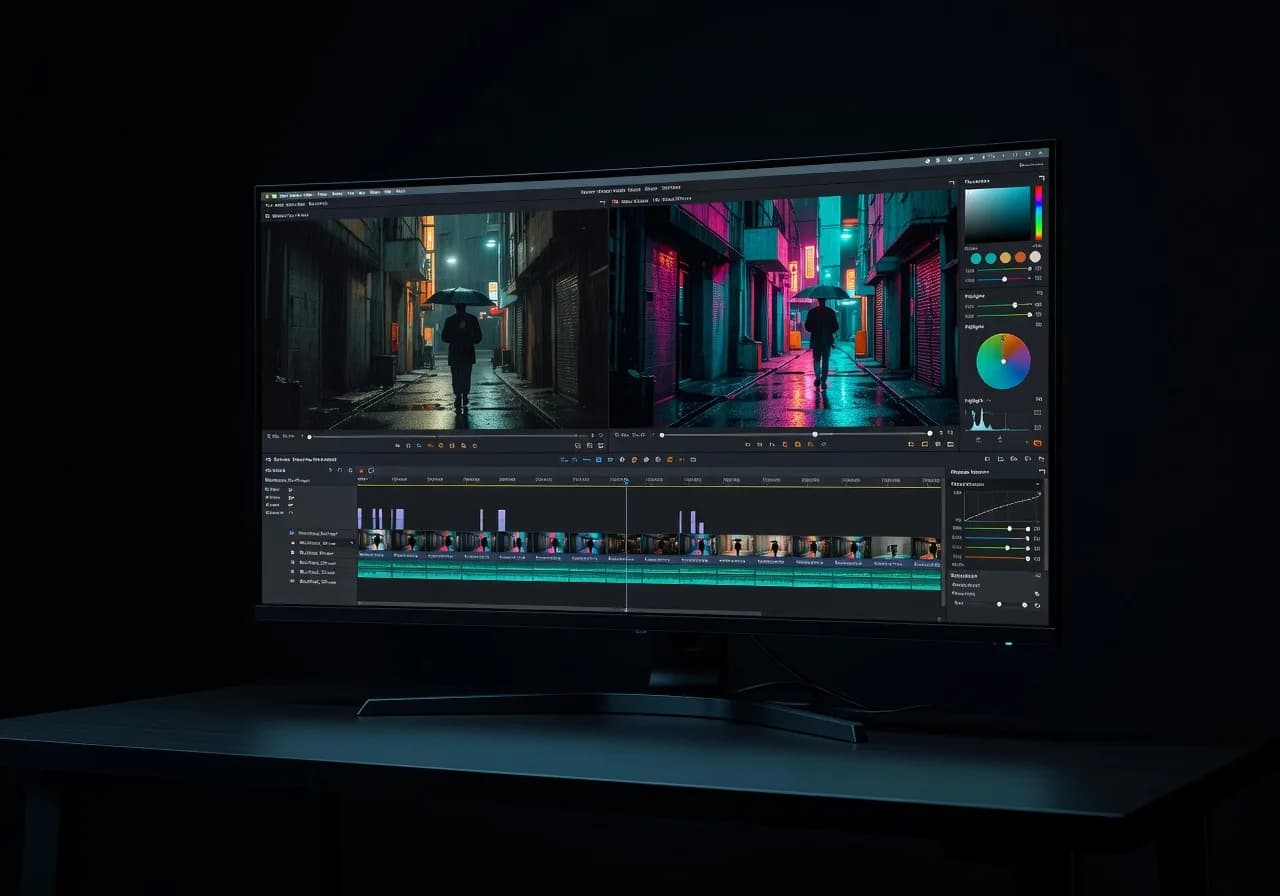 Image corps – Timeline avant / après étalonnage