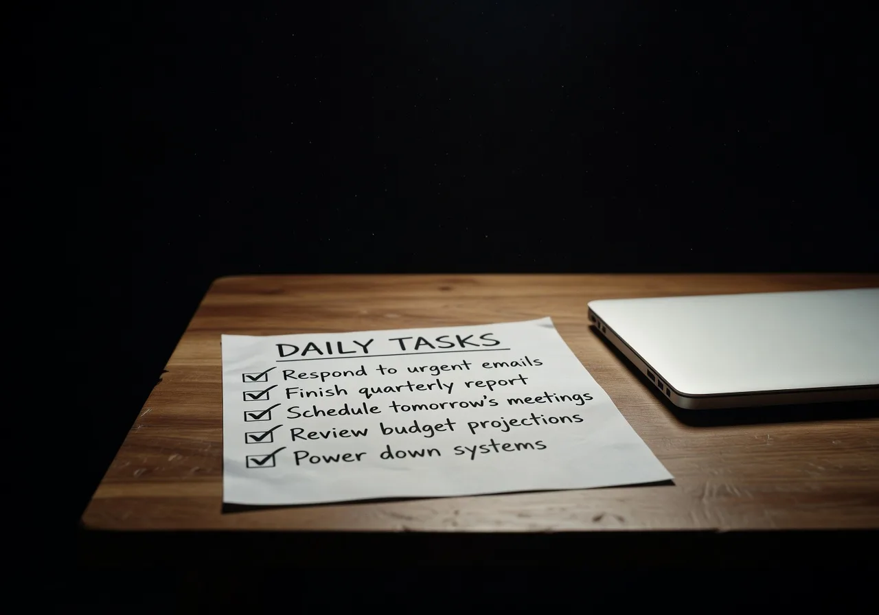 Image corps – Fin de journée, tâches faites