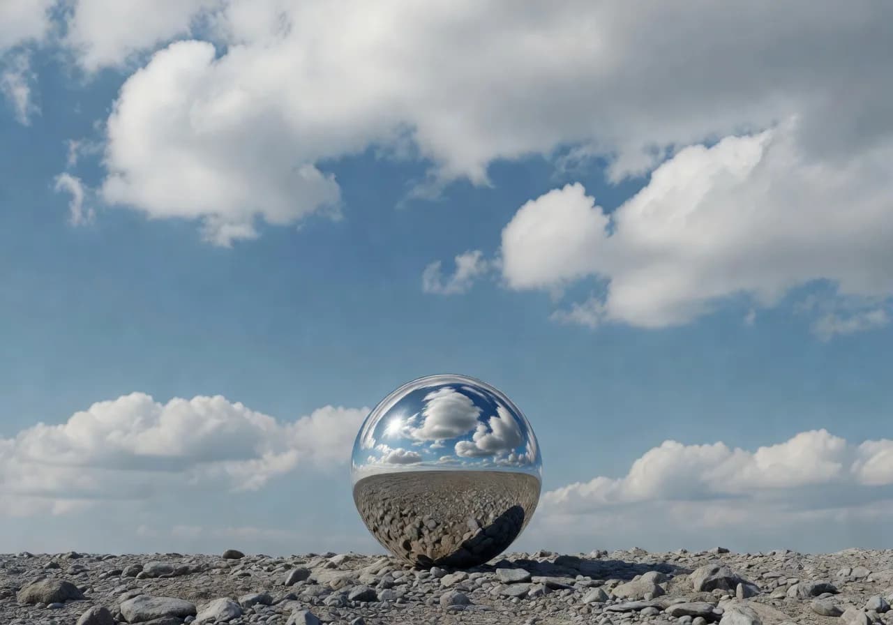 Image corps – Ciel 360 et reflet sur sphère