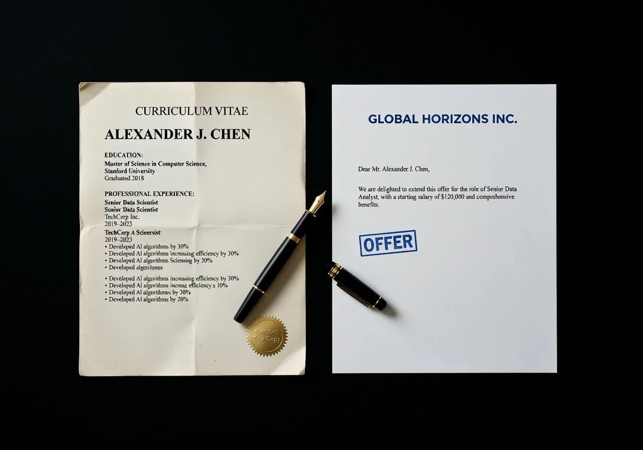 Image corps – CV et offre côte à côte