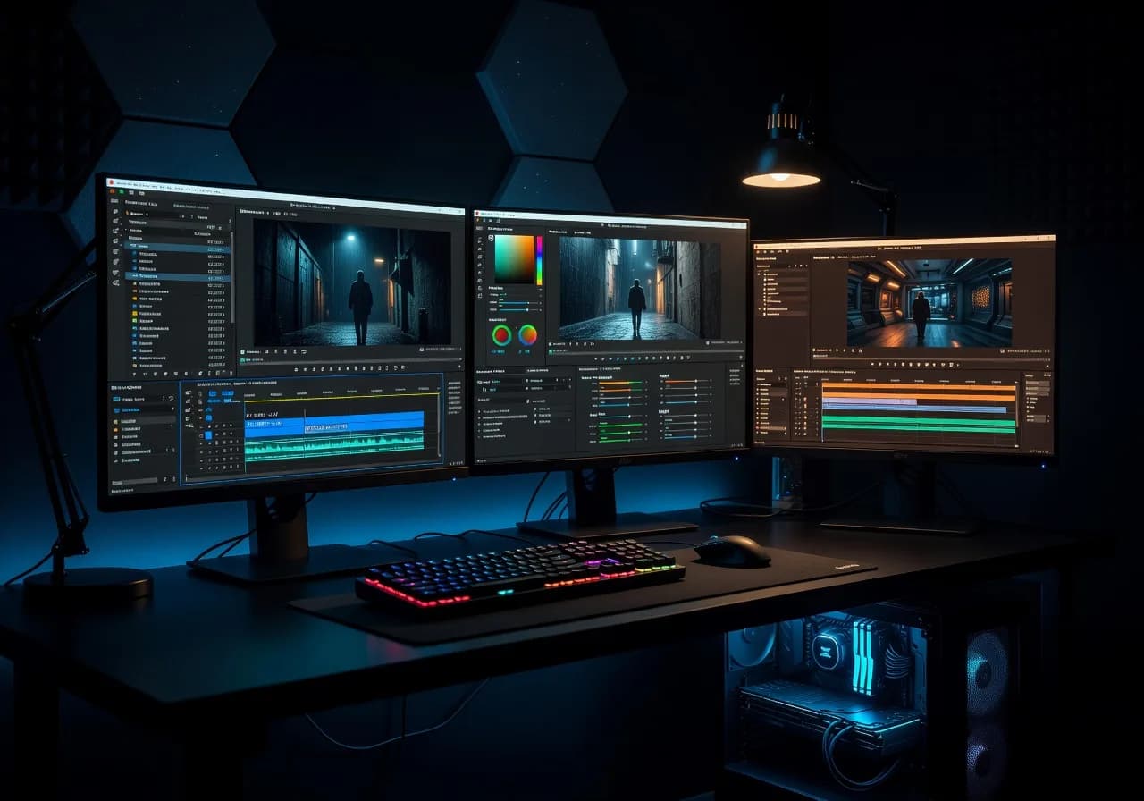 Image corps – Interface Premiere Pro avec masque et effet