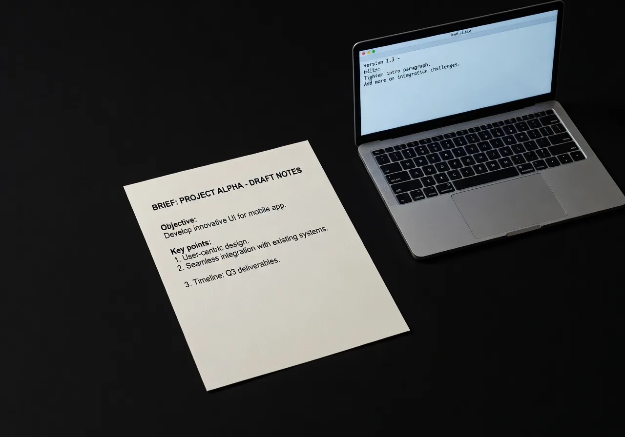 Image corps – Brief et brouillon