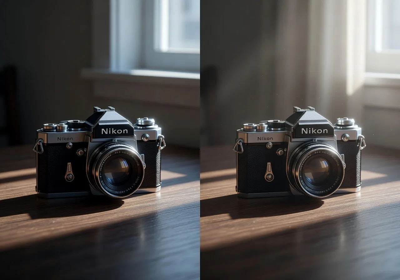 Image corps – Comparaison hard vs soft light