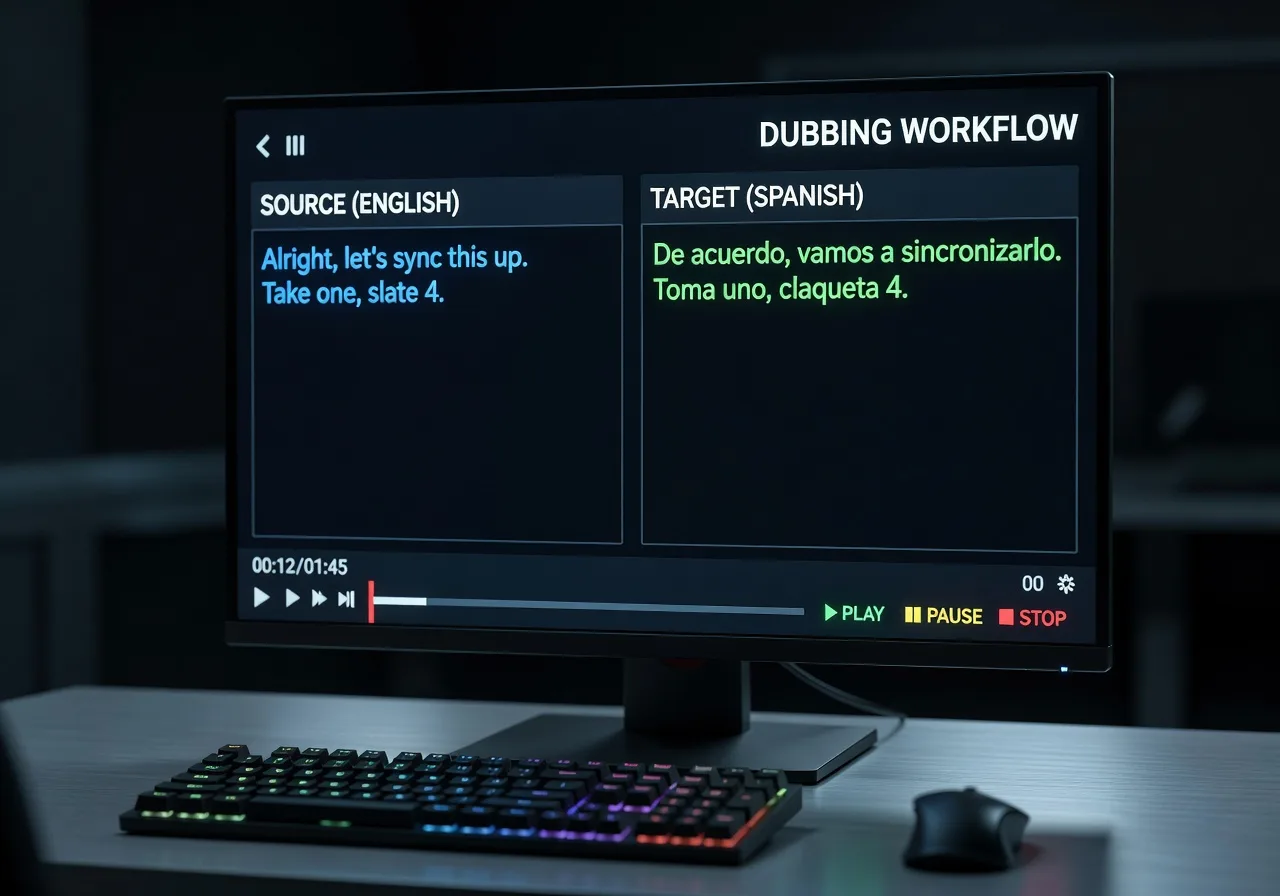 Image corps – Interface traduction et lip-sync