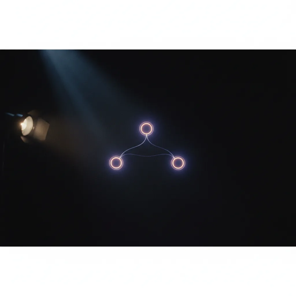 Image corps – Diagramme minimal d’automatisation sur fond noir Image corps – Diagramme minimal d’automatisation sur fond noir