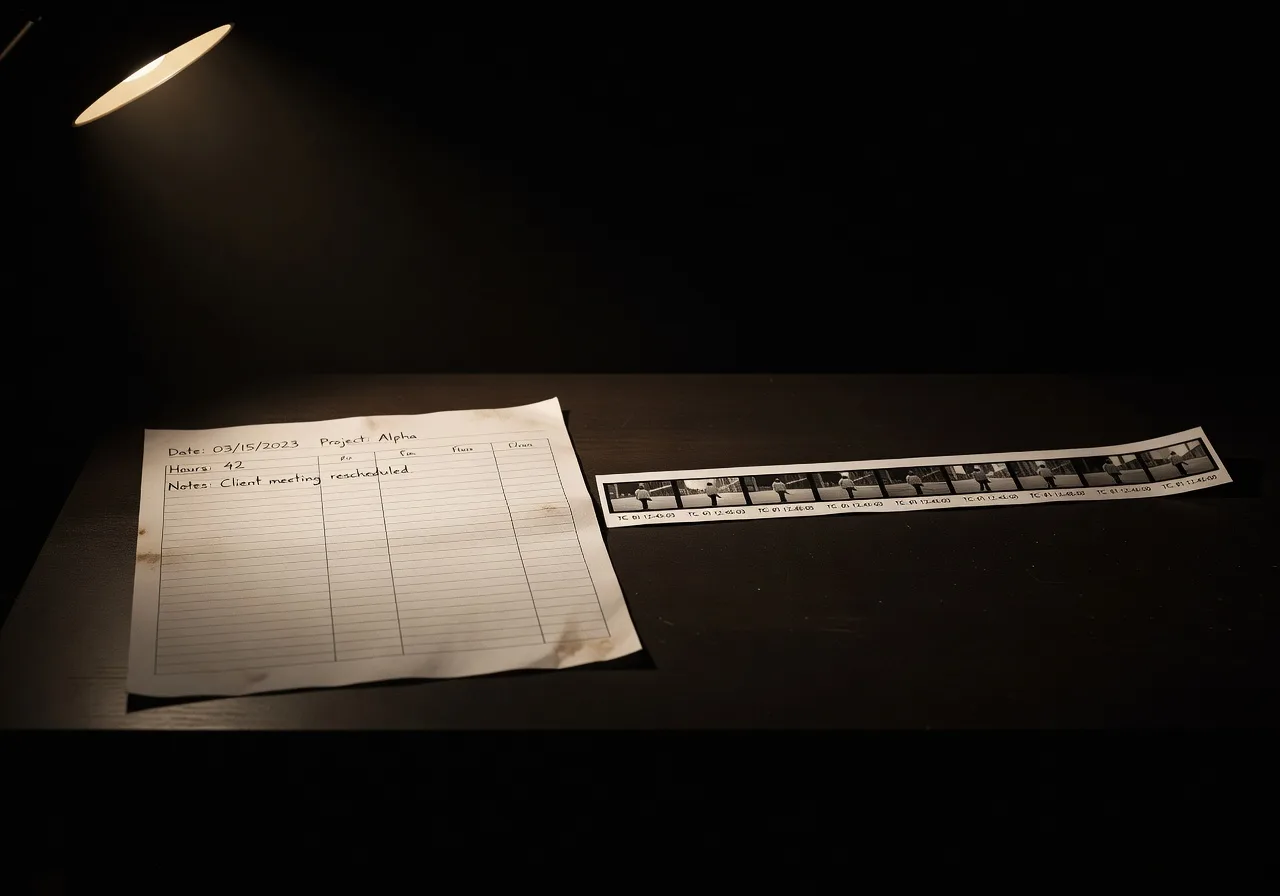 Image corps – Tableur et timeline sur fond noir Image corps – Tableur et timeline sur fond noir