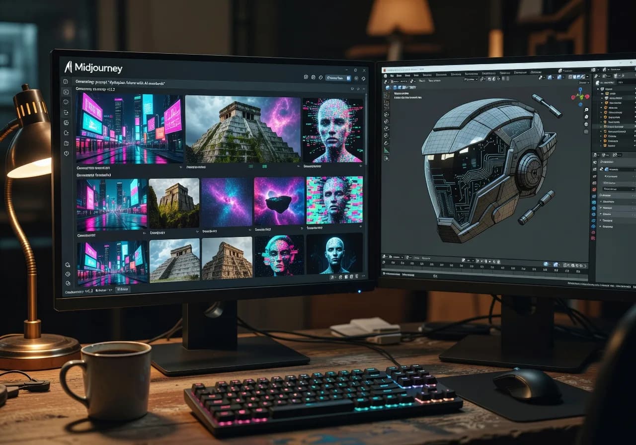 Image corps – Pipeline Midjourney → CSM → Blender Image corps – Pipeline Midjourney → CSM → Blender