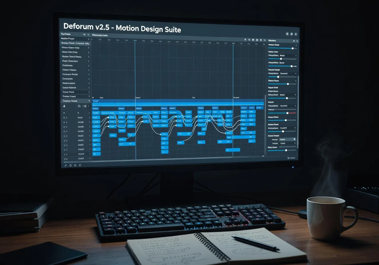 Image corps – Interface Deforum : keyframes et presets Image corps – Interface Deforum : keyframes et presets