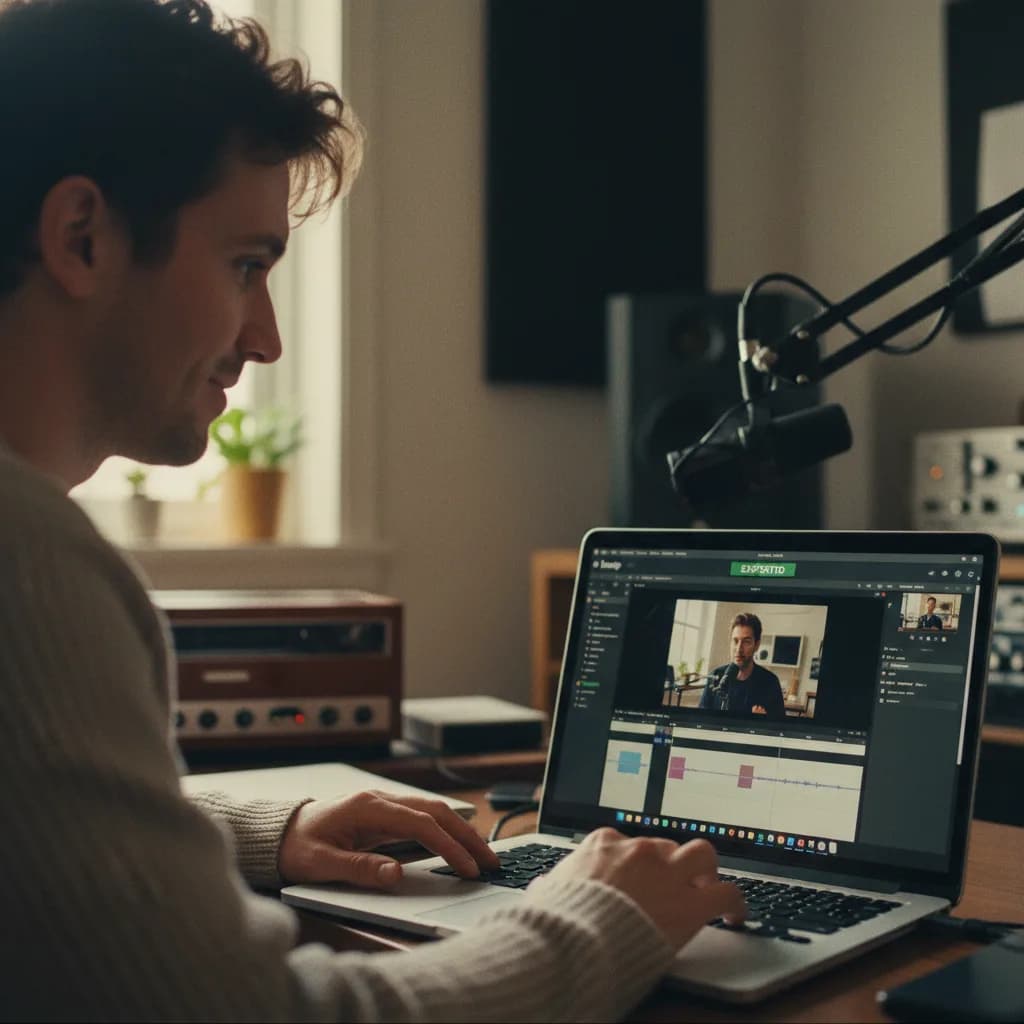 Image corps – Export vidéo après édition texte Descript Image corps – Export vidéo après édition texte Descript