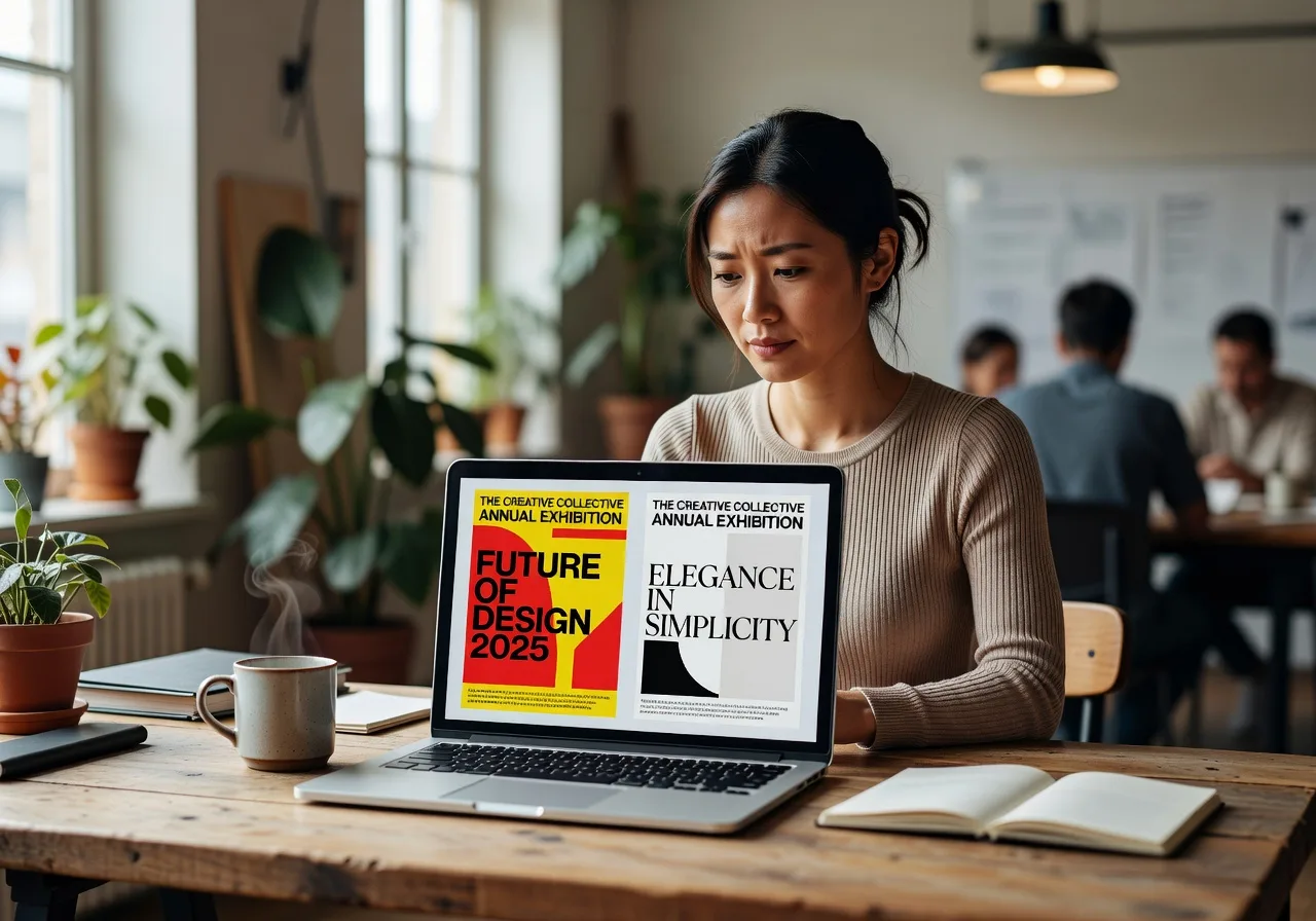 Image corps – Affiche Ideogram avec titre sur écran Image corps – Affiche Ideogram avec titre sur écran