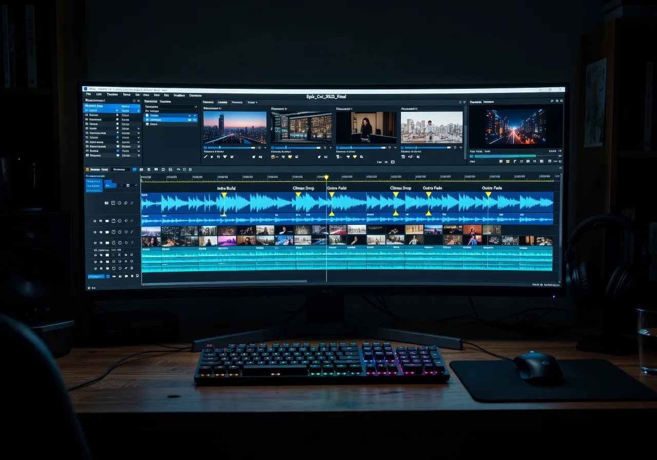 Image corps – Timeline avec piste Udio multi-sections Image corps – Timeline avec piste Udio multi-sections