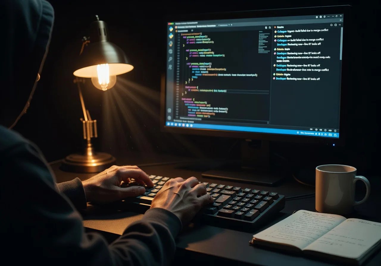 Illustration – Interface ChatGPT avec code et brainstorming Illustration – Interface ChatGPT avec code et brainstorming