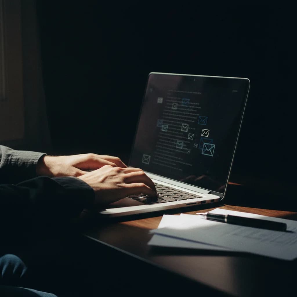 Illustration – Entrepreneur gérant ses communications efficacement Illustration – Entrepreneur gérant ses communications efficacement