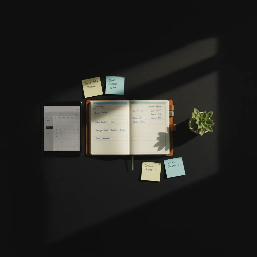 Illustration – Organisation et productivité avec l'IA Illustration – Organisation et productivité avec l'IA