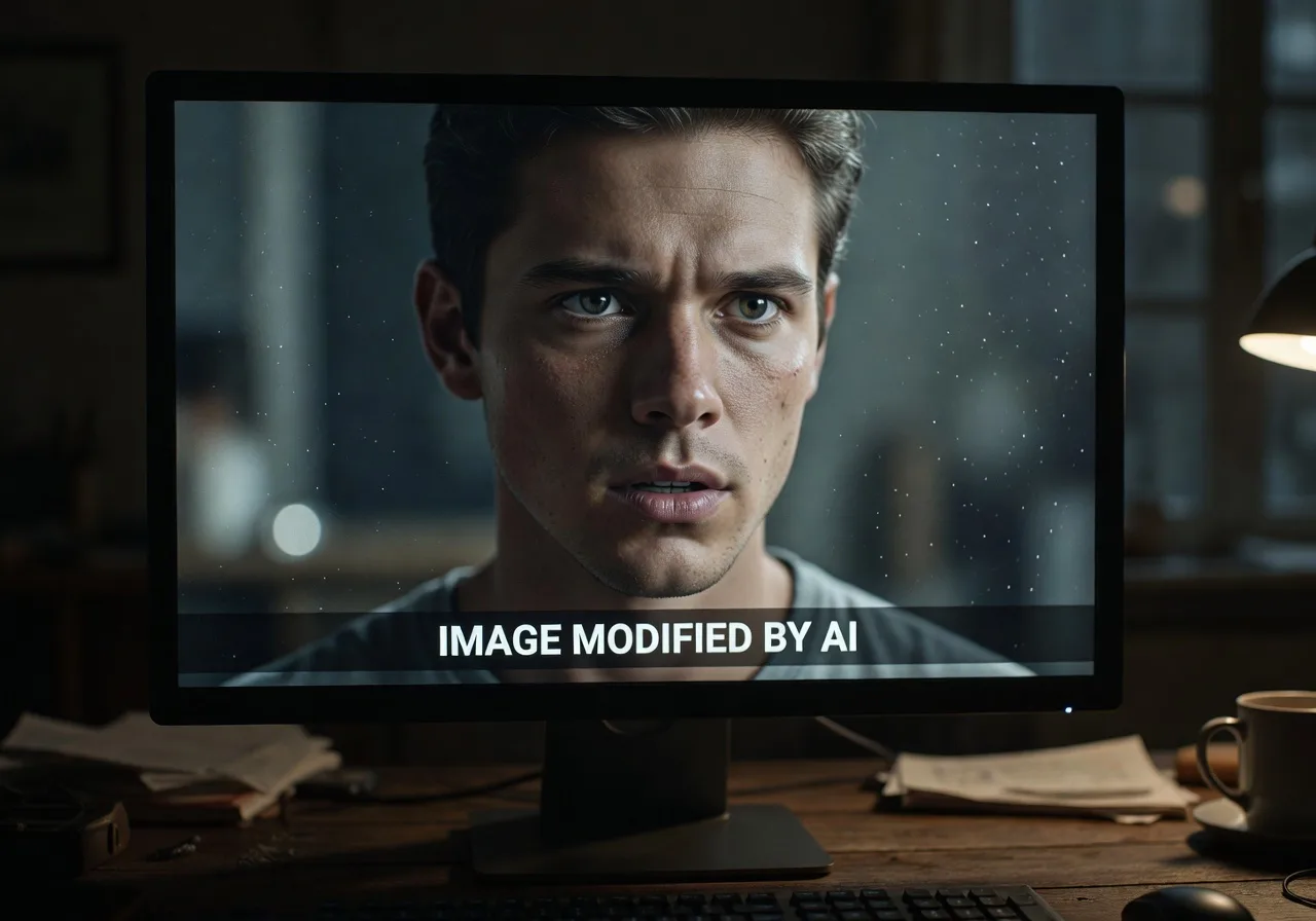 Image corps – Résultat face swap avec mention IA Image corps – Résultat face swap avec mention IA
