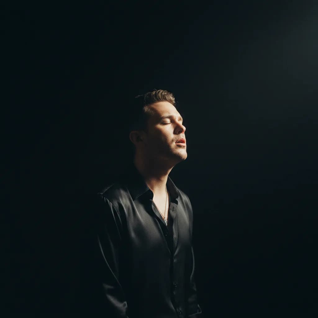 Image corps – Portrait chanteur lip-sync Image corps – Portrait chanteur lip-sync