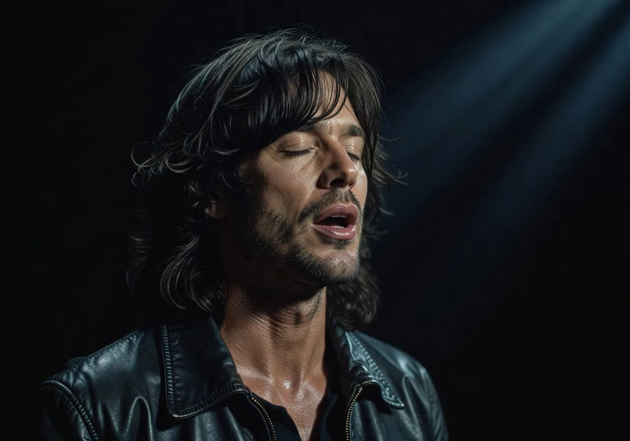 Image corps – Portrait chanteur lip-sync Image corps – Portrait chanteur lip-sync