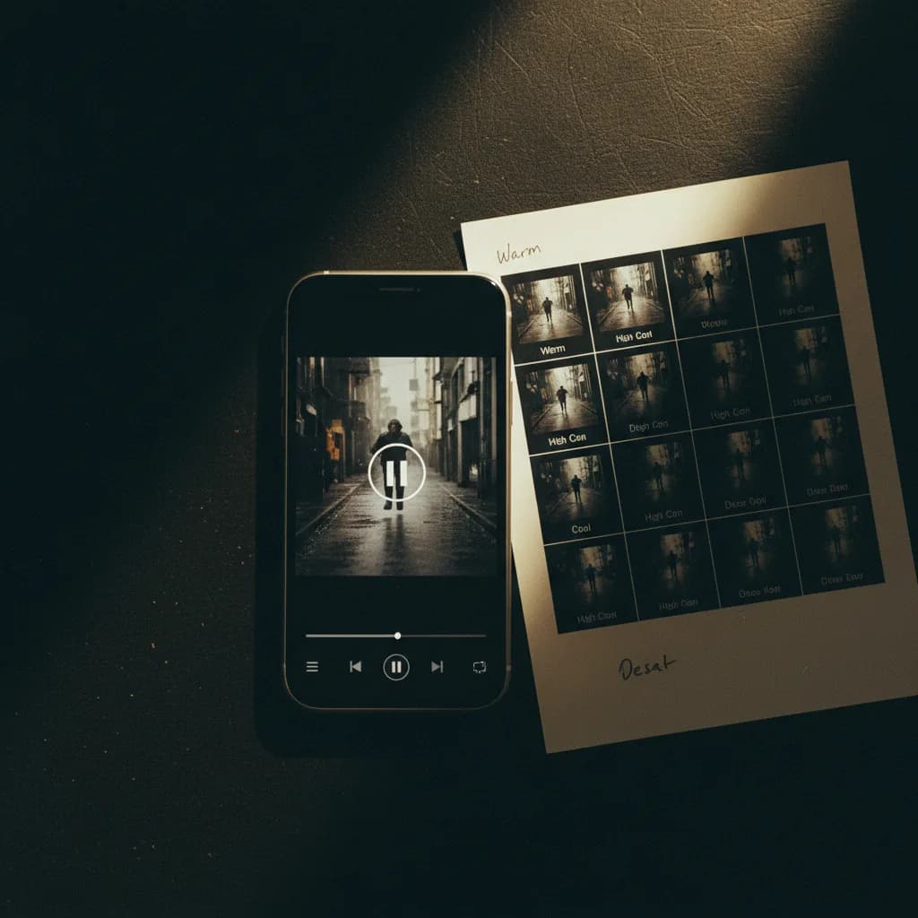 Miniature vidéo et téléphone sur table noire, chaîne YouTube et réseaux Miniature vidéo et téléphone sur table noire, chaîne YouTube et réseaux