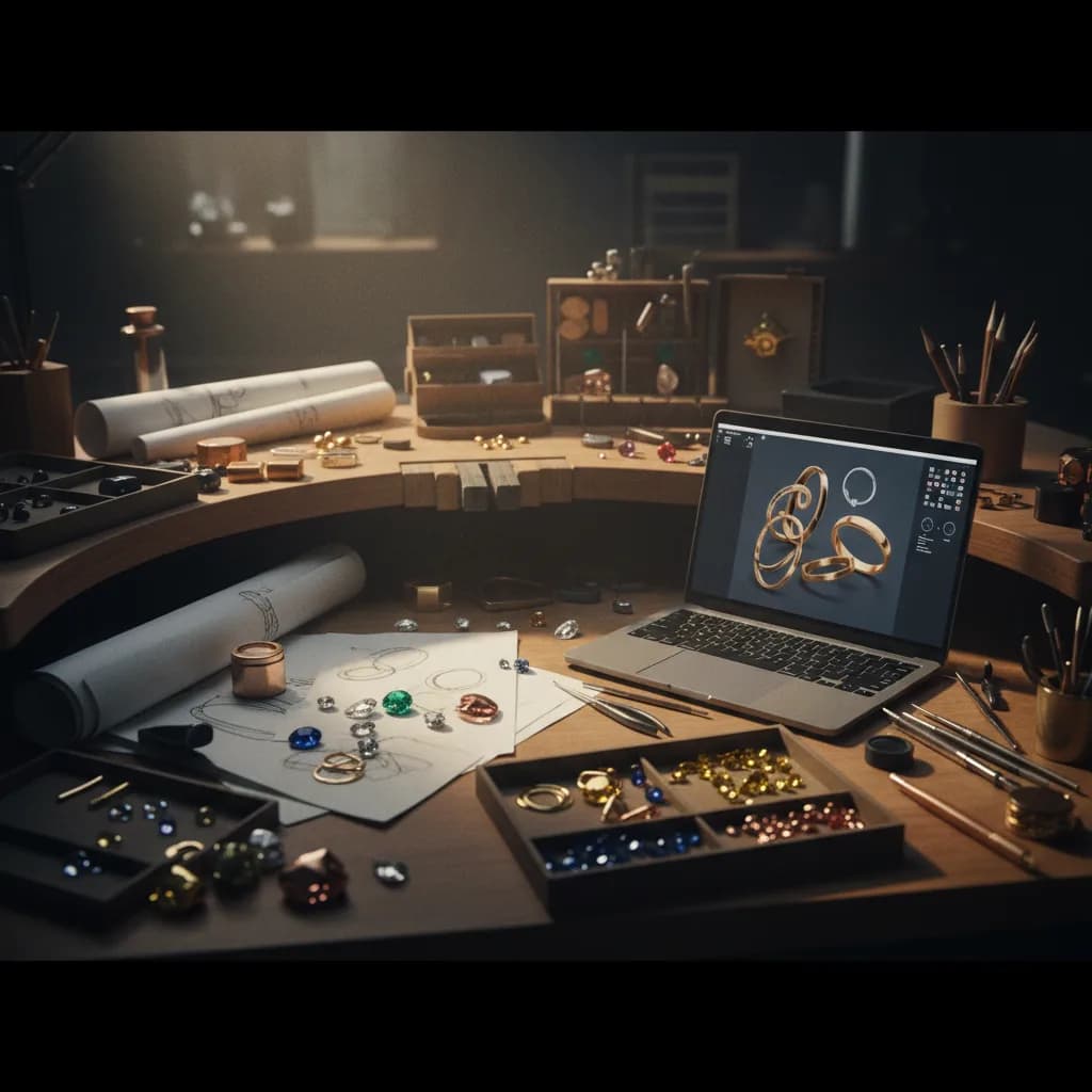 L'IA pour les créateurs de bijoux : du concept art au rendu 3D