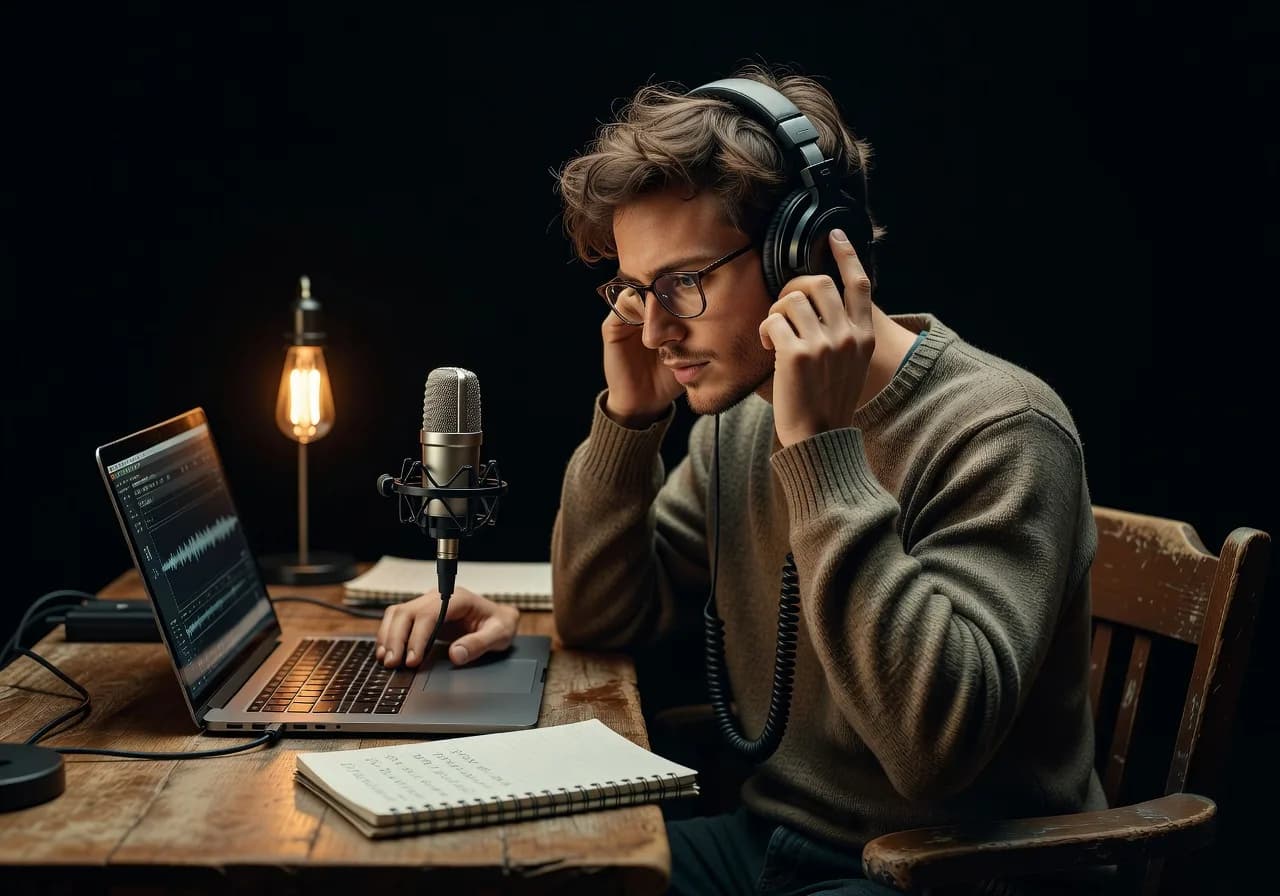 Illustration – Production audio avec IA Illustration – Production audio avec IA