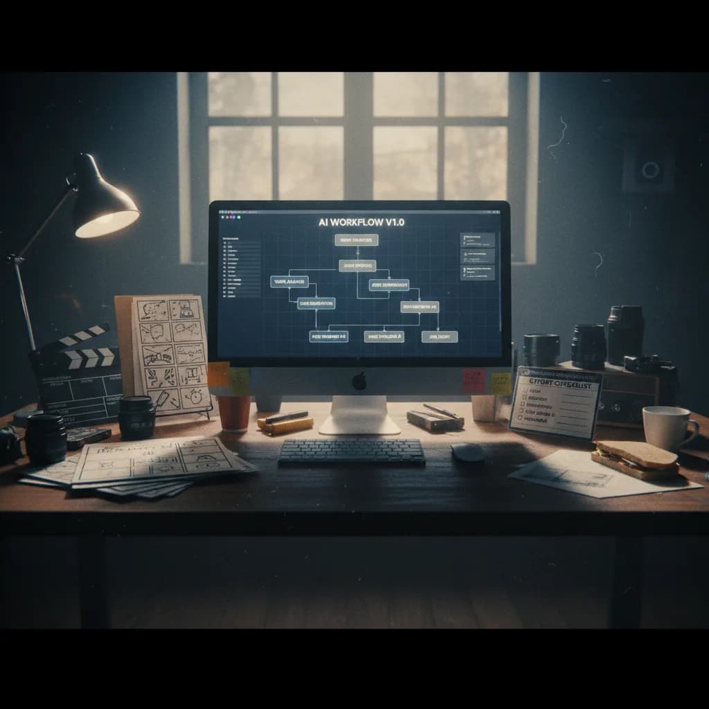 Illustration – Workflow créateur avec IA Illustration – Workflow créateur avec IA