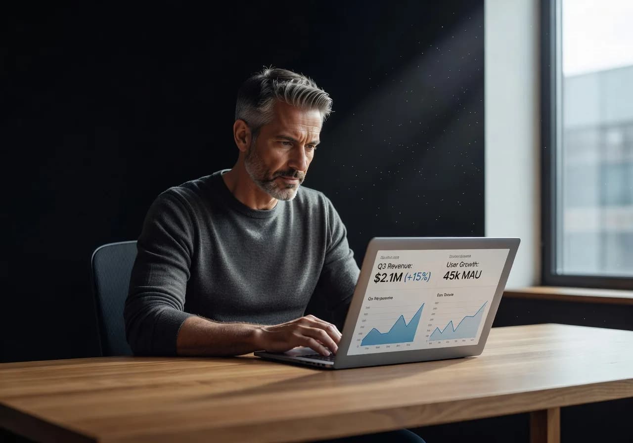 Illustration – Productivité entrepreneur avec IA Illustration – Productivité entrepreneur avec IA