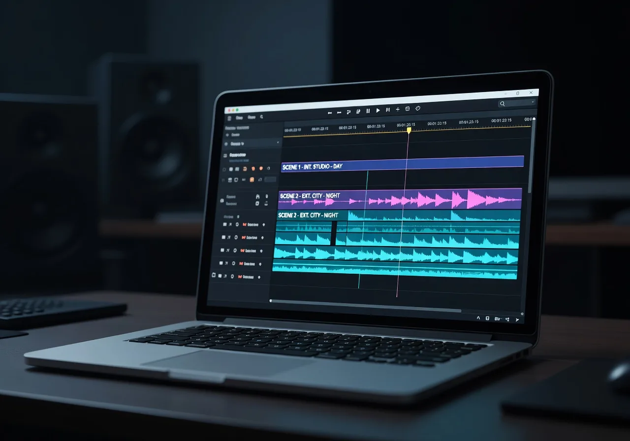 Image corps – Timeline CapCut avec pistes voix, musique et keyframes Image corps – Timeline CapCut avec pistes voix, musique et keyframes