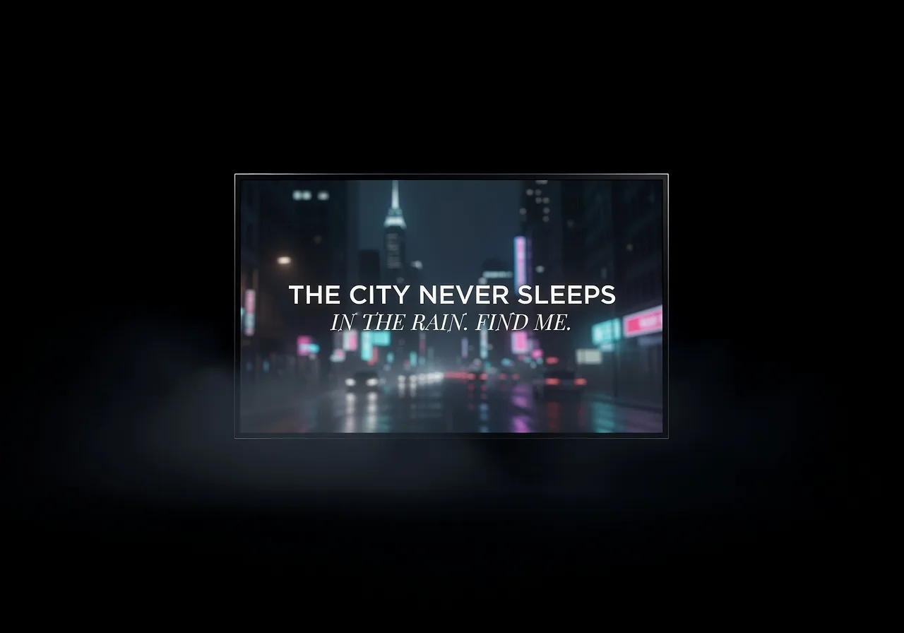 Image corps – Texte ajouté en post-production Image corps – Texte ajouté en post-production