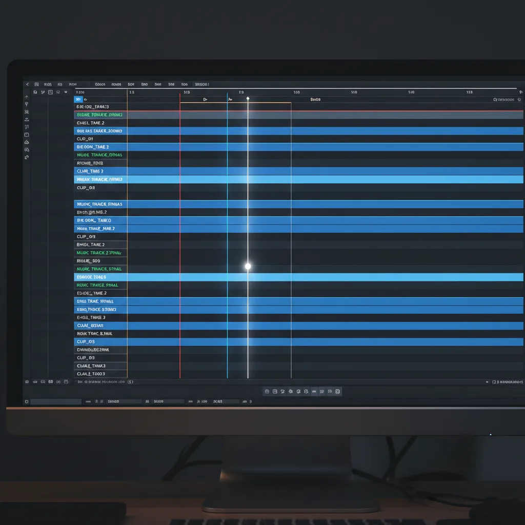 Image corps – Timeline d’un spot 30 s avec plans et pistes audio Image corps – Timeline d’un spot 30 s avec plans et pistes audio