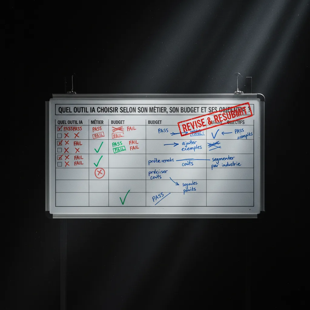 Quel outil IA choisir selon son métier, son budget et ses objectifs ? quality control Quel outil IA choisir selon son métier, son budget et ses objectifs ? quality control