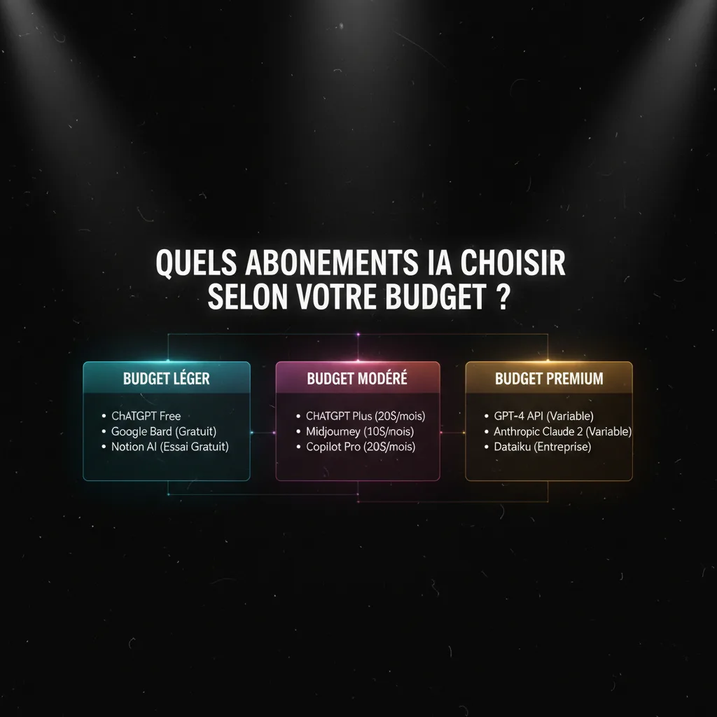 Quels abonnements IA choisir selon votre budget ?