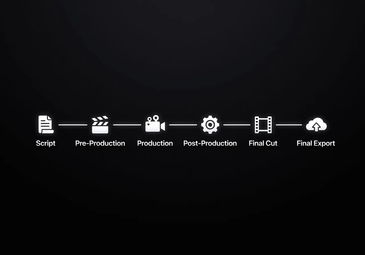 Pipeline de production : du prompt à l'export final Pipeline de production : du prompt à l'export final