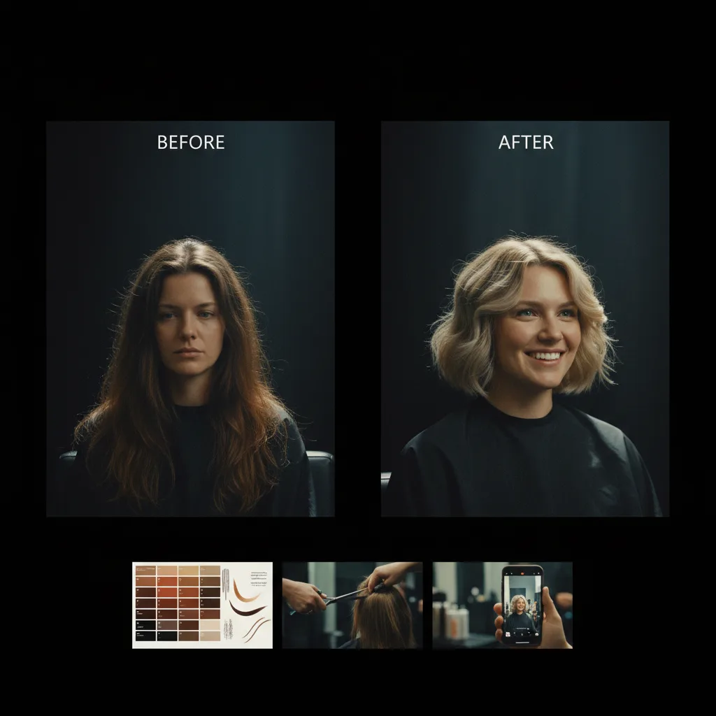 Image corps 2 , salon coiffure before after reels ia Image corps 2 , salon coiffure before after reels ia