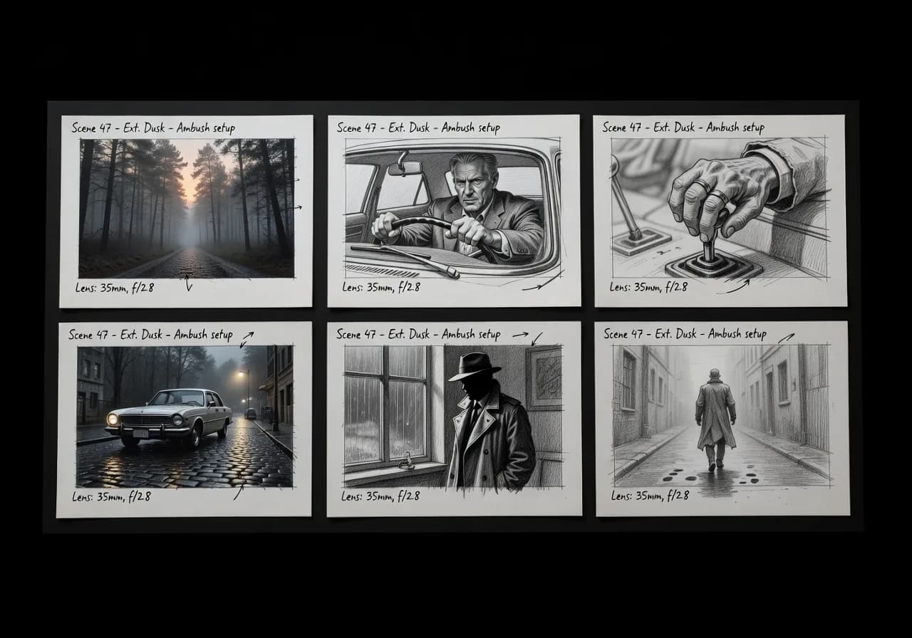 Image corps – Planche storyboard Image corps – Planche storyboard