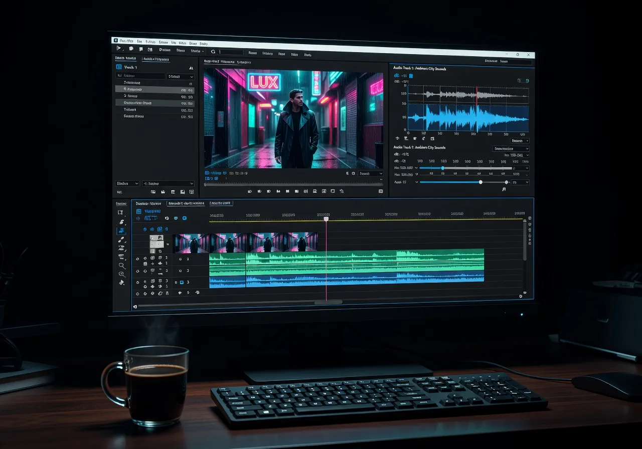Image corps – Monteur et écran de timeline Image corps – Monteur et écran de timeline