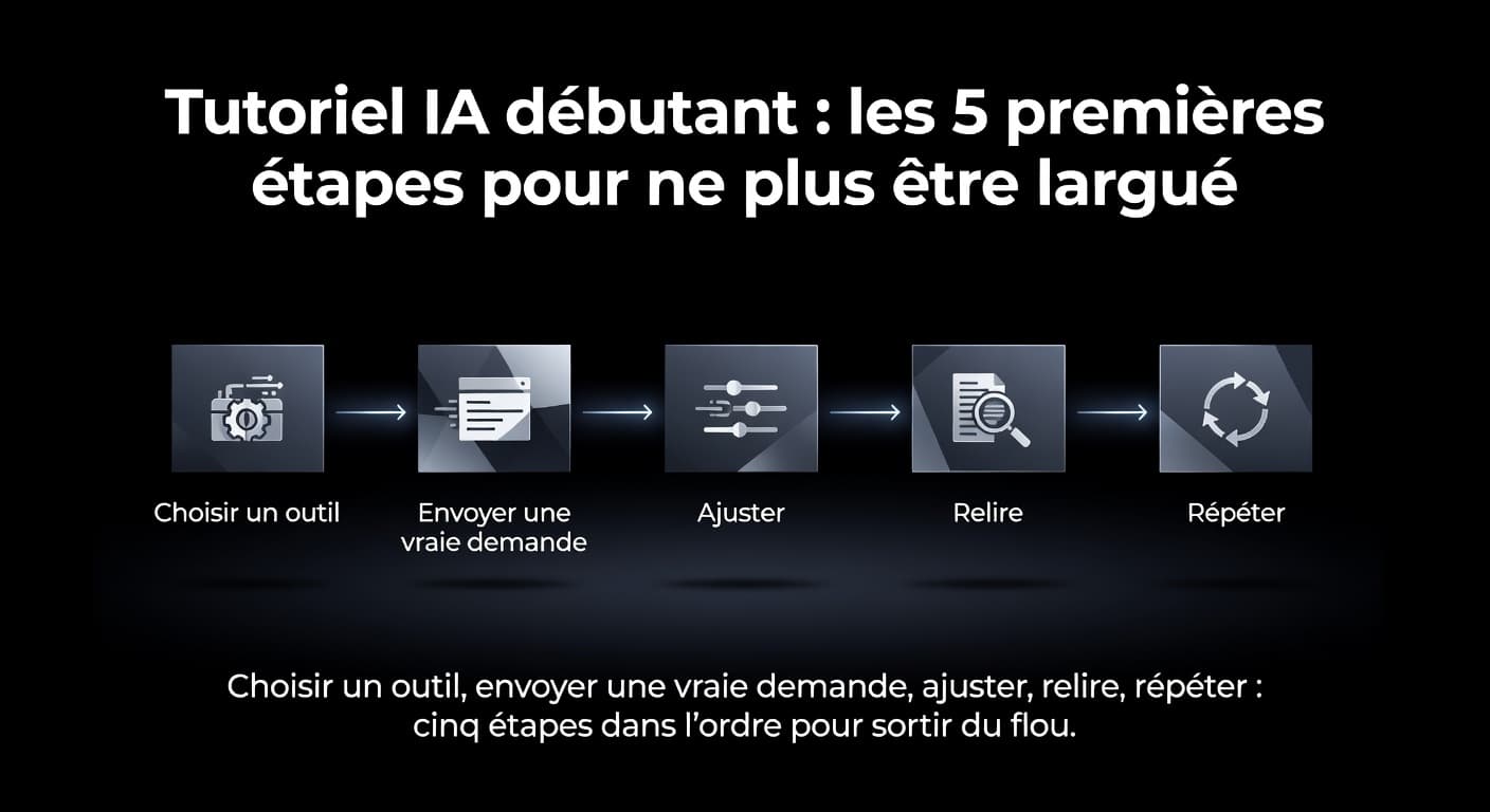 Tutoriel IA débutant : les 5 premières étapes pour ne plus être largué