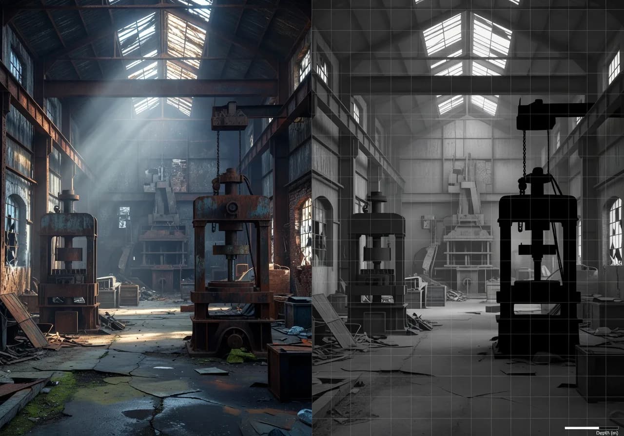 Image corps – Depth map puis rendu style film Image corps – Depth map puis rendu style film